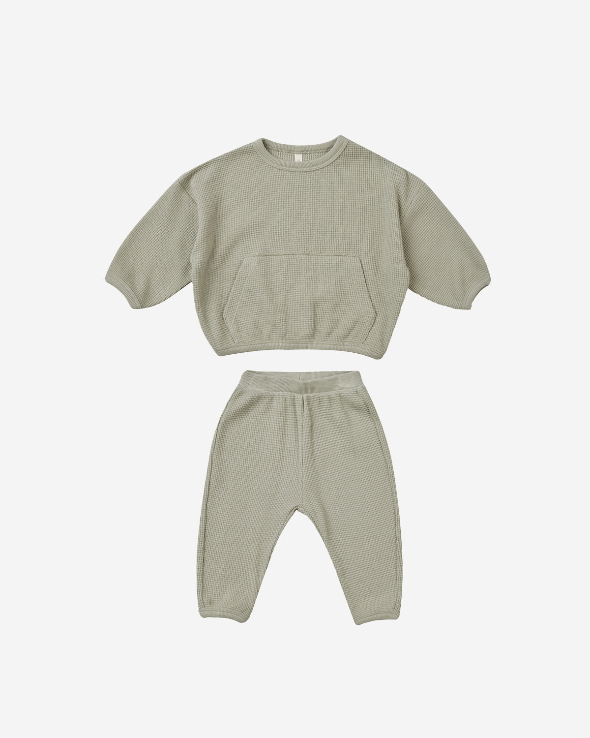 WAFFLE SLOUCH SET - SAGE