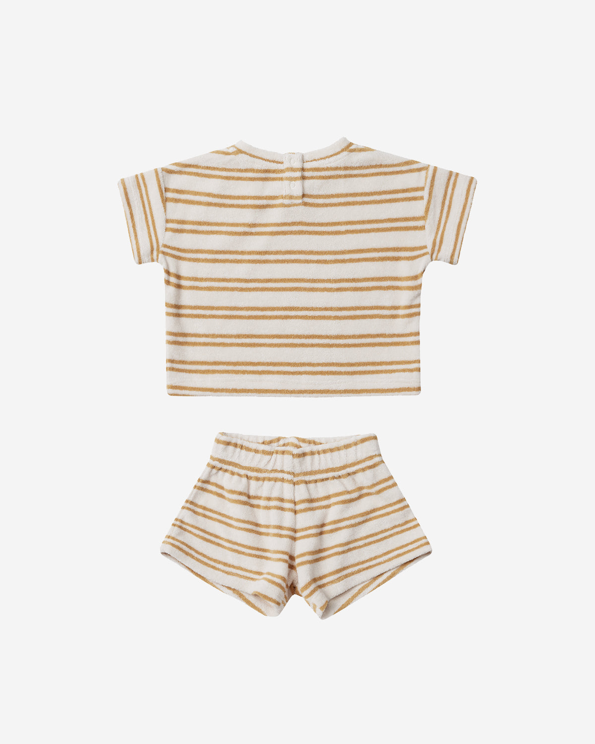 TERRY TEE + SHORTS SET - HONEY STRIPE