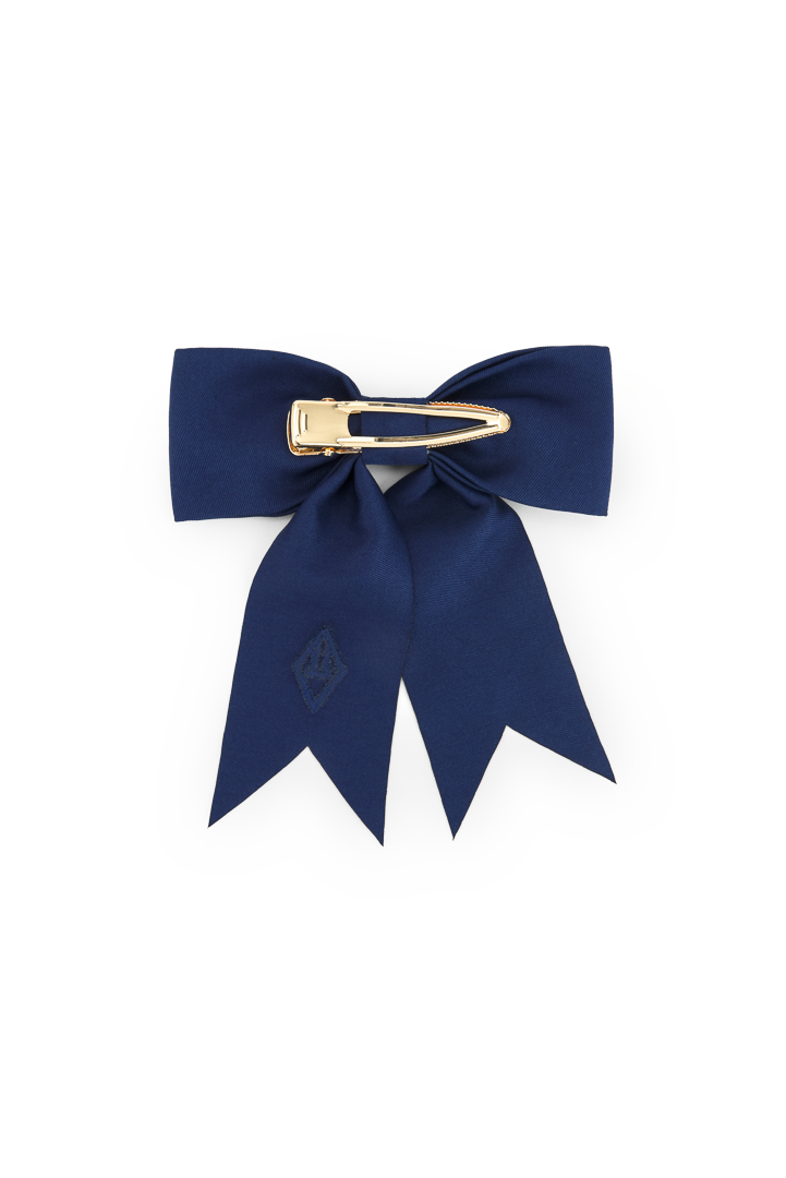 DEEP BLUE COATI BOW HAIR CLIP