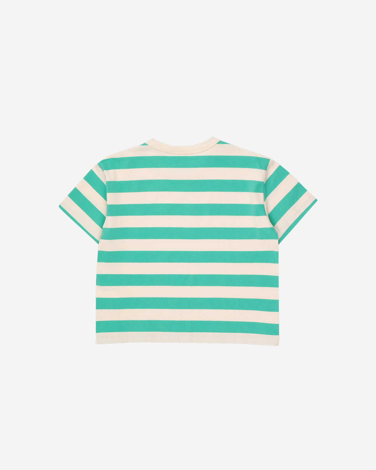 STRIPES TEE CREAM/EMERALD