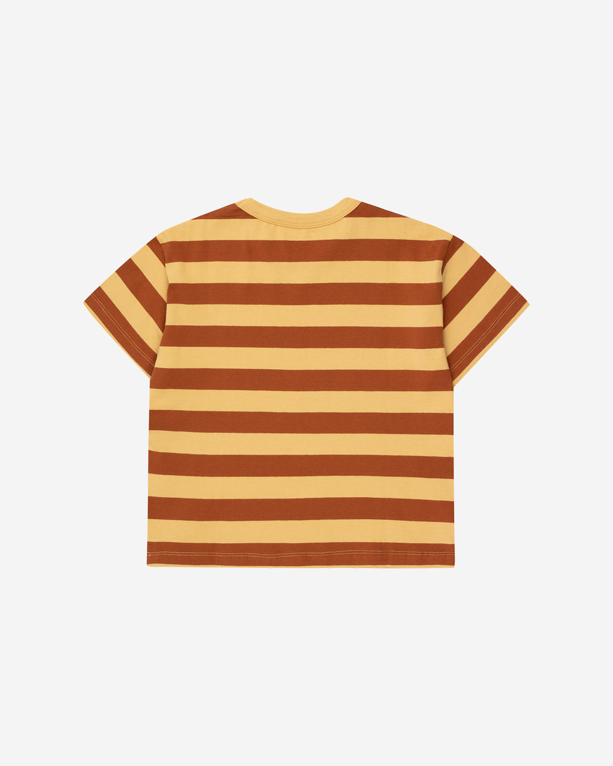 STRIPES TEE PALE OCHRE/DARK BROWN