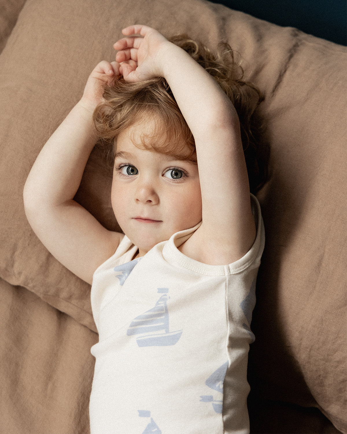 SINGLET PYJAMA SET - REGATTA BLUE PRINT