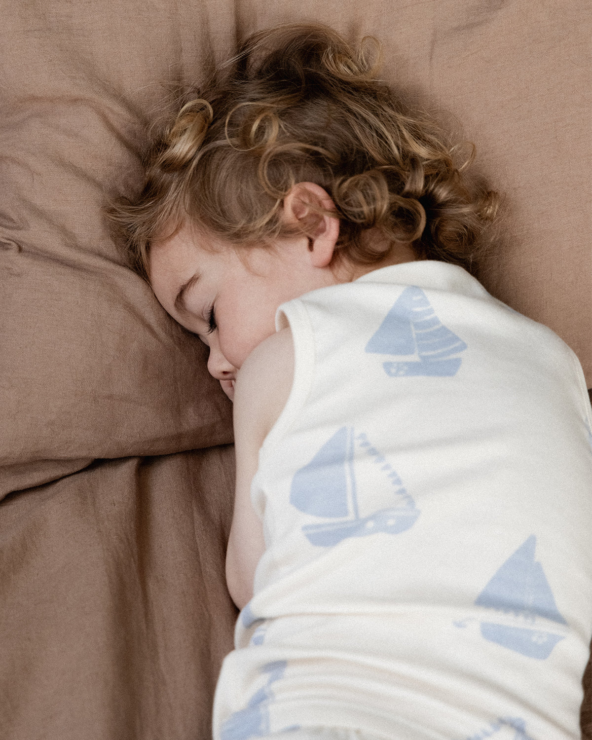 SINGLET PYJAMA SET - REGATTA BLUE PRINT