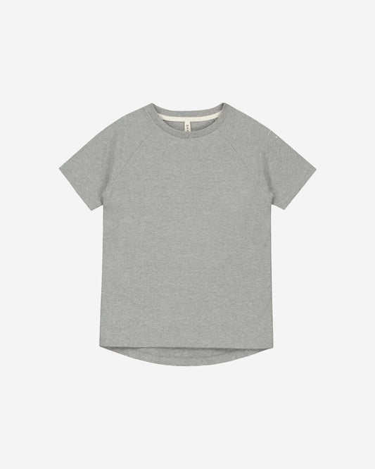 CREWNECK TEE GOTS - GREY MELANGE