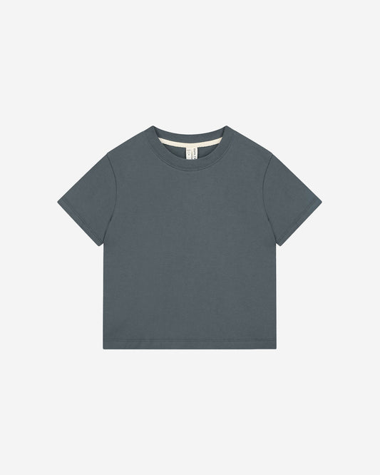 OVERSIZED TEE GOTS - BLUE GREY