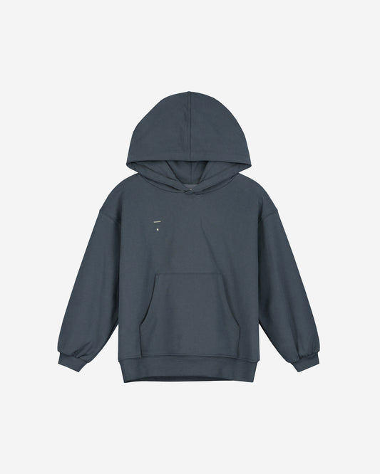 HOODIE GOTS - BLUE GREY