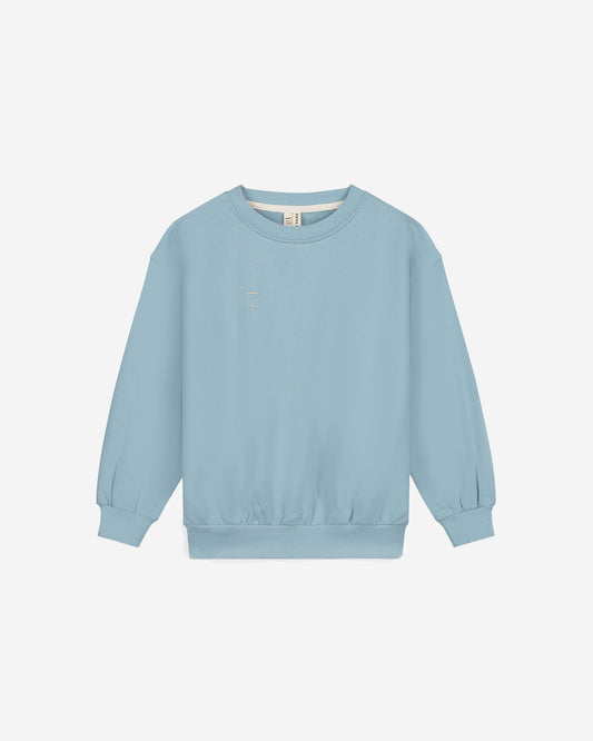 DROPPED SHOULDER SWEATER GOTS - SKY