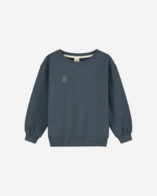 DROPPED SHOULDER SWEATER GOTS - BLUE GREY