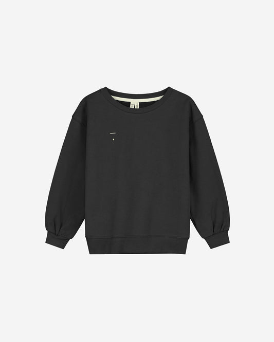 DROPPED SHOULDER SWEATER GOTS - NEARLY BLACK