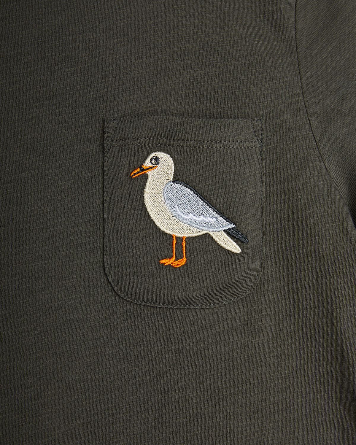 SEAGULL EMB SS TEE - BLACK
