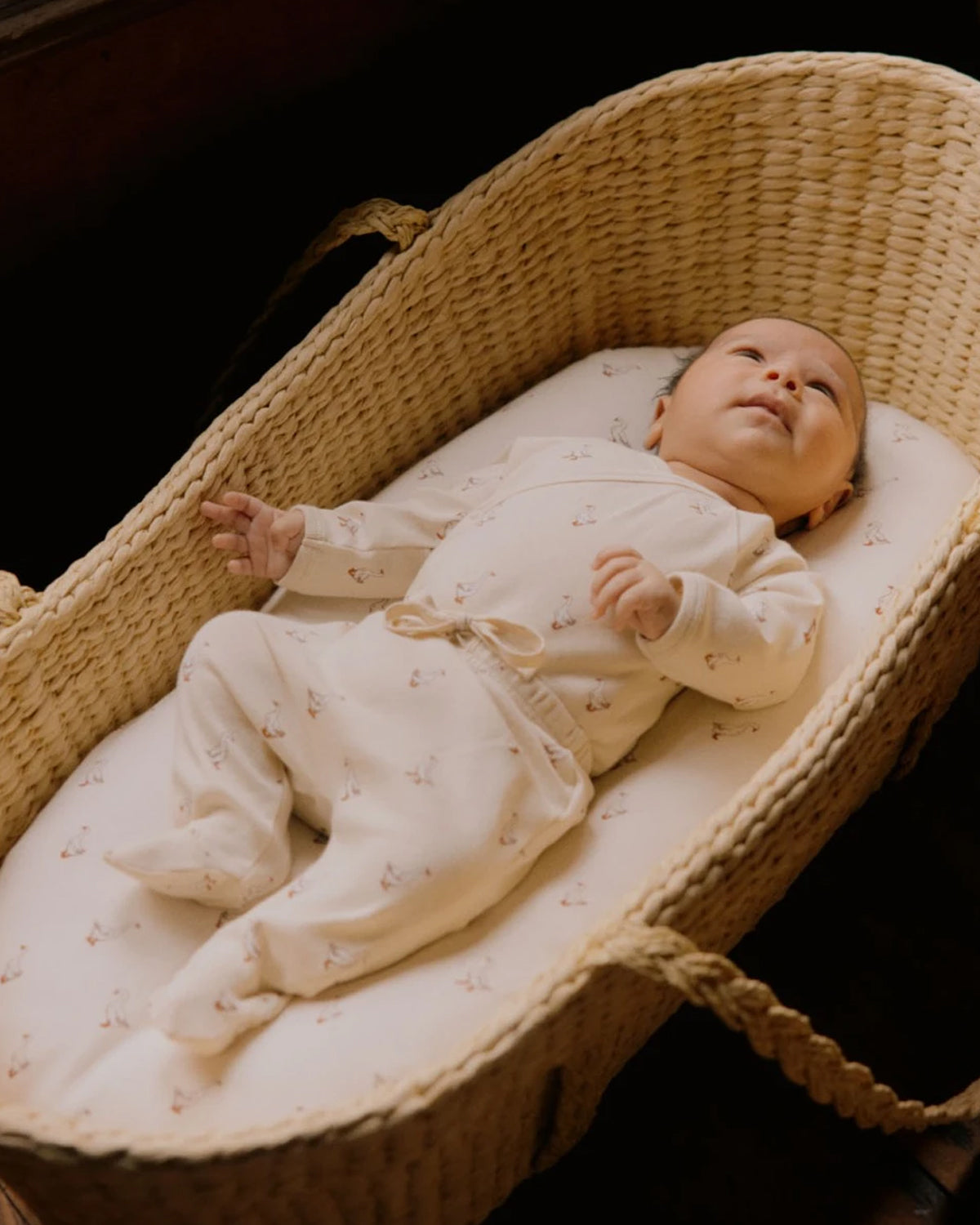 FOOTED ROMPERS - GOOSEY PRINT