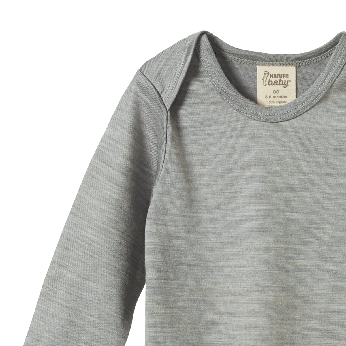 MERINO ESSENTIAL L/S BODYSUIT - GREY MARL