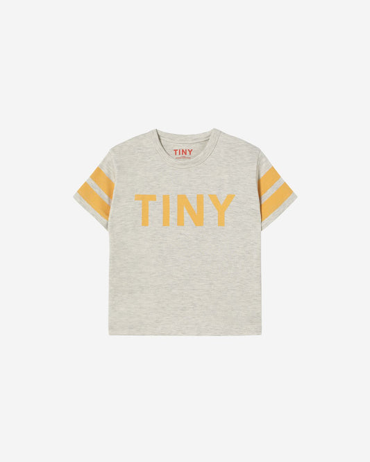 STRIPES TINY TEE - CREAM HEATHER