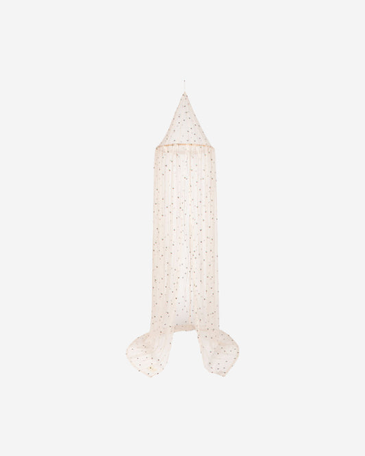 BED CANOPY TULLE - CHERRY GLITTER