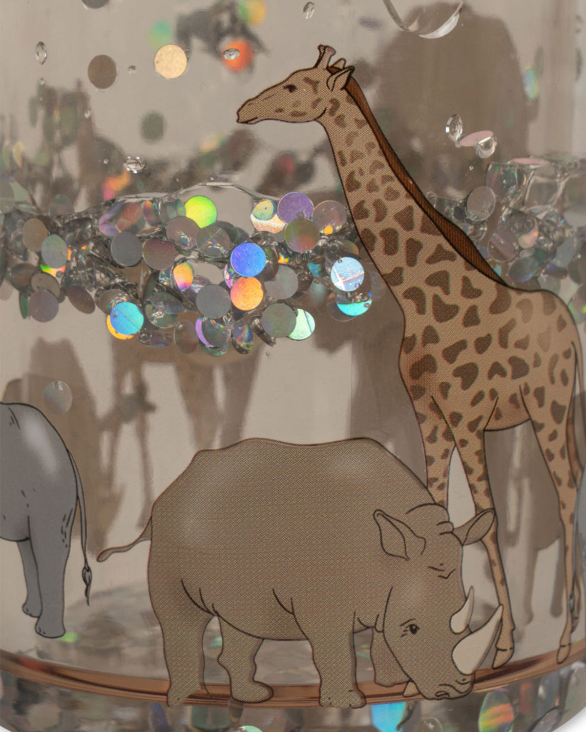 2 PACK GLITTER CUPS - SAFARI