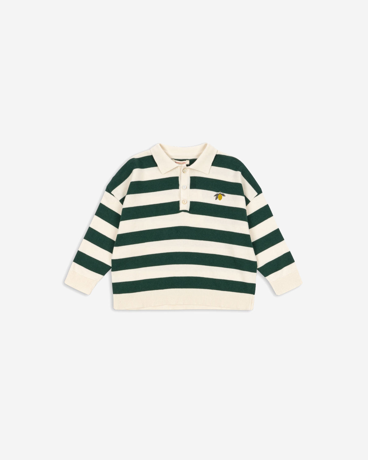 MANIS KNIT POLO - PINE GROVE STRIPE