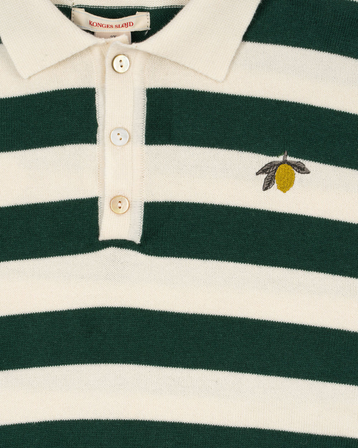 MANIS KNIT POLO - PINE GROVE STRIPE