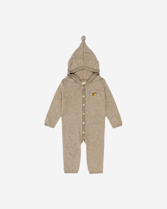 MATTOU KNIT ONESIE - LIGHT BROWN