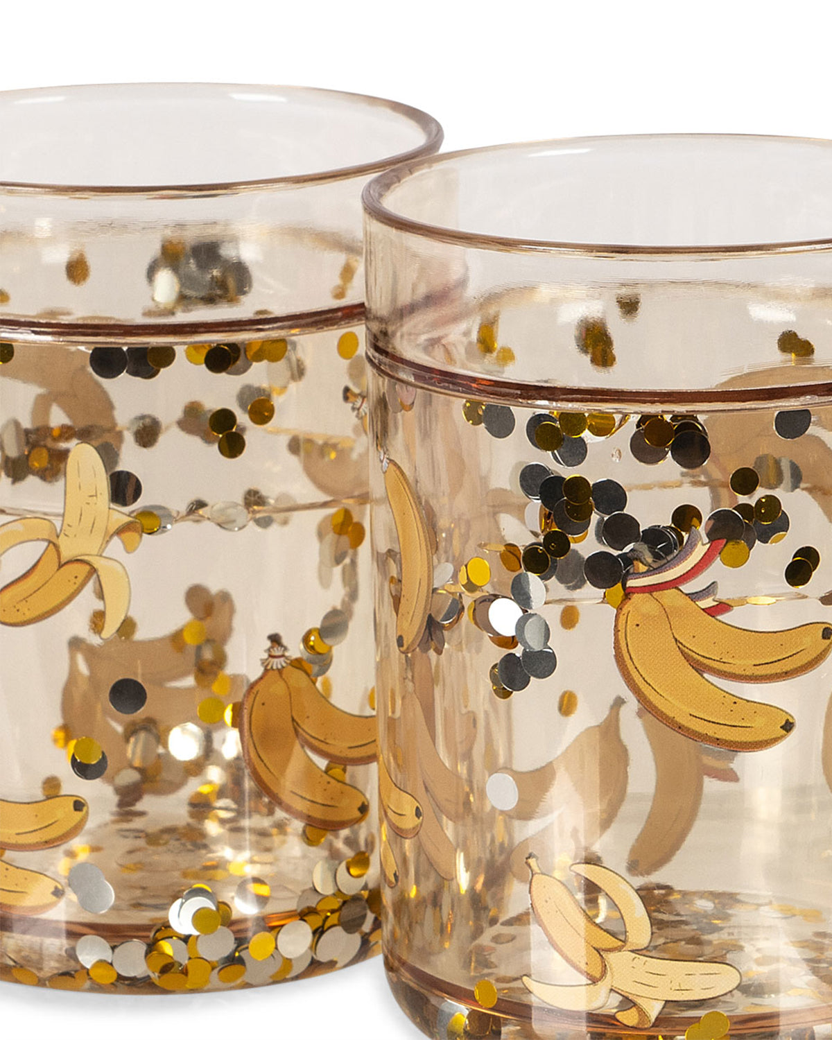 2 PACK GLITTER CUPS - LET'S GO BANANAS