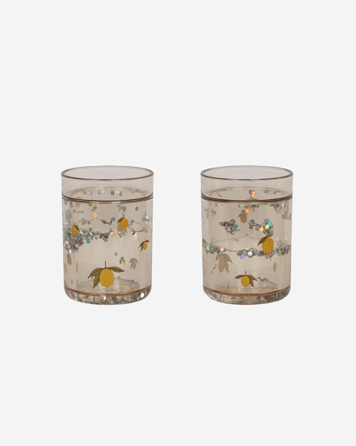 2 PACK GLITTER CUPS - LEMON
