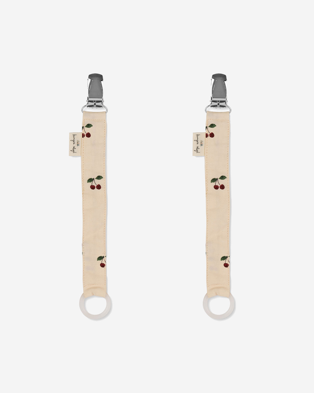 2 PACK PACIFIER STRAP - CHERRY