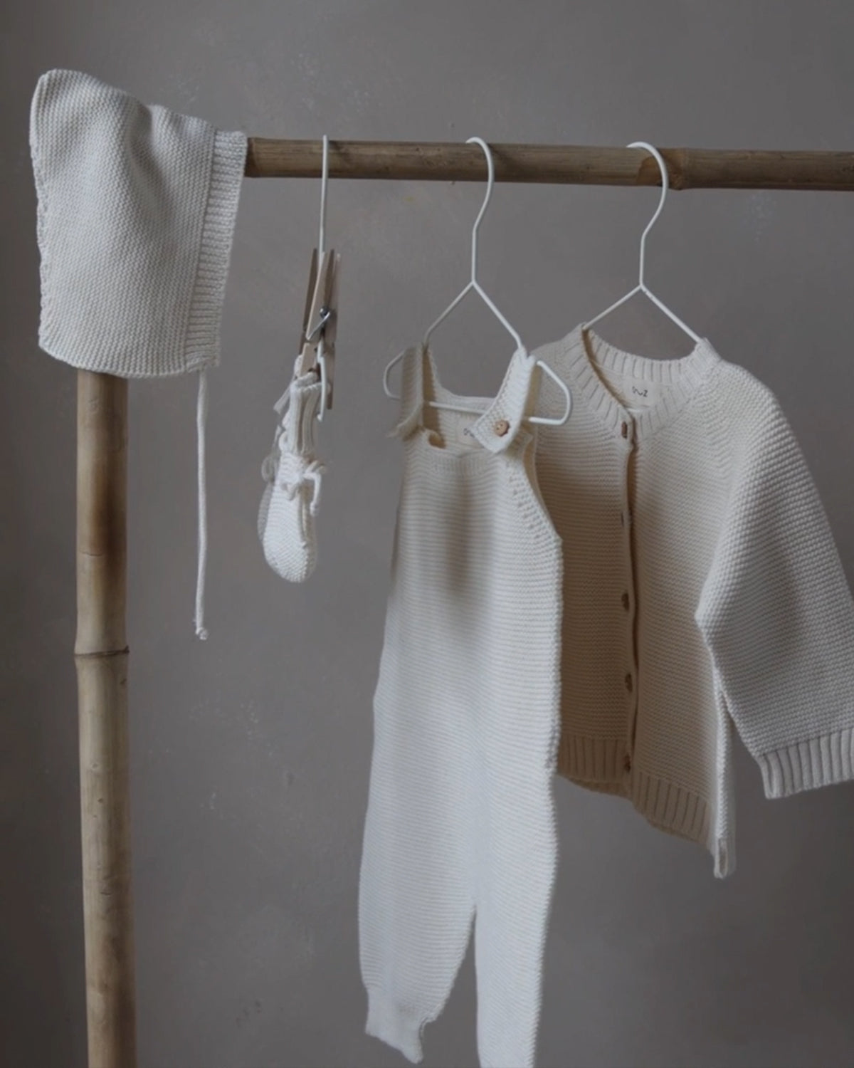 UNDYED COTTON KNITTED SALOPETTE