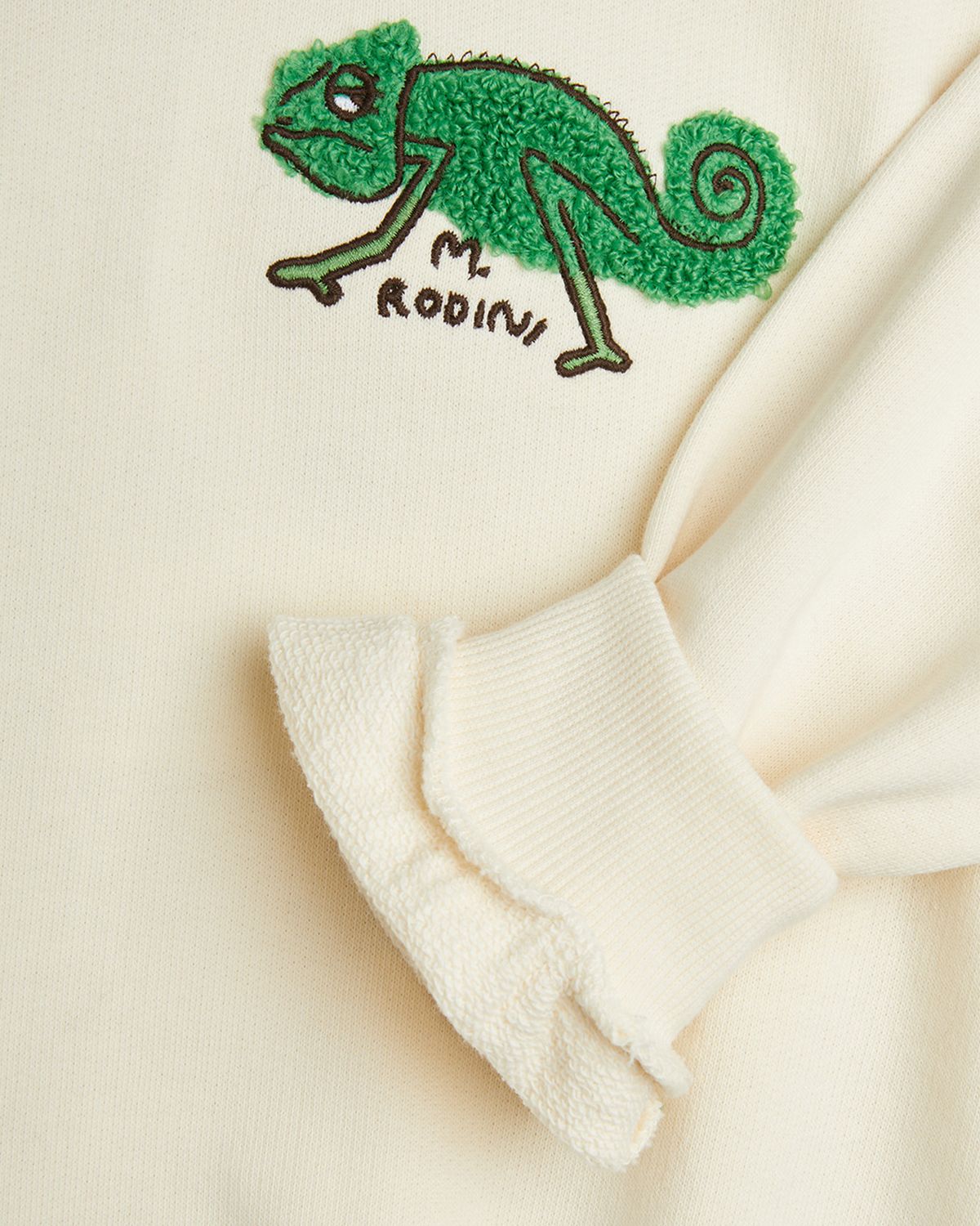 LIZARD CHENILLE SWEATSHIRT - OFF WHITE