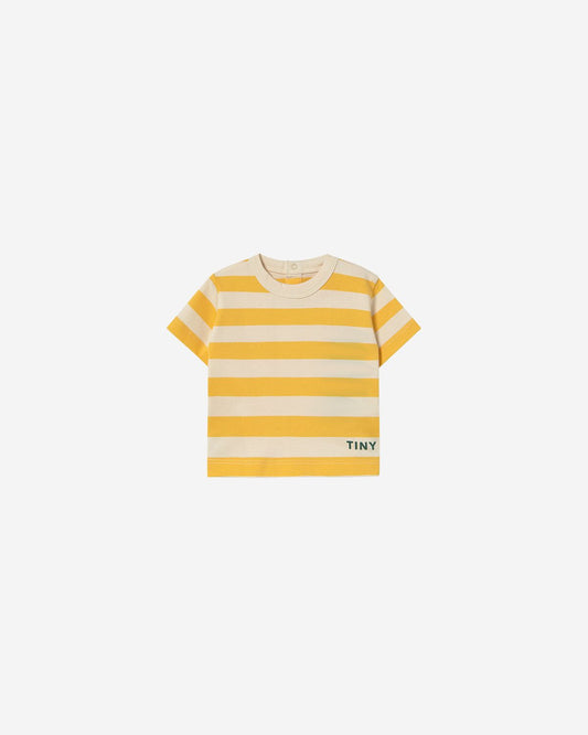 STRIPES BABY TEE - YELLOW / LIGHT CREAM