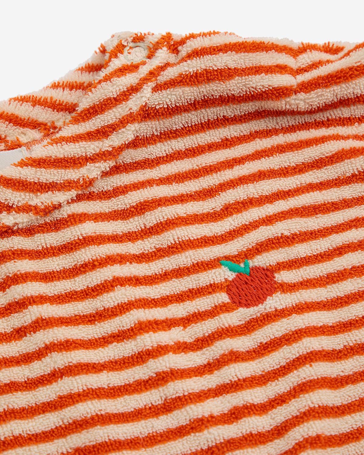 BABY ORANGE STRIPES TERRY T-SHIRT