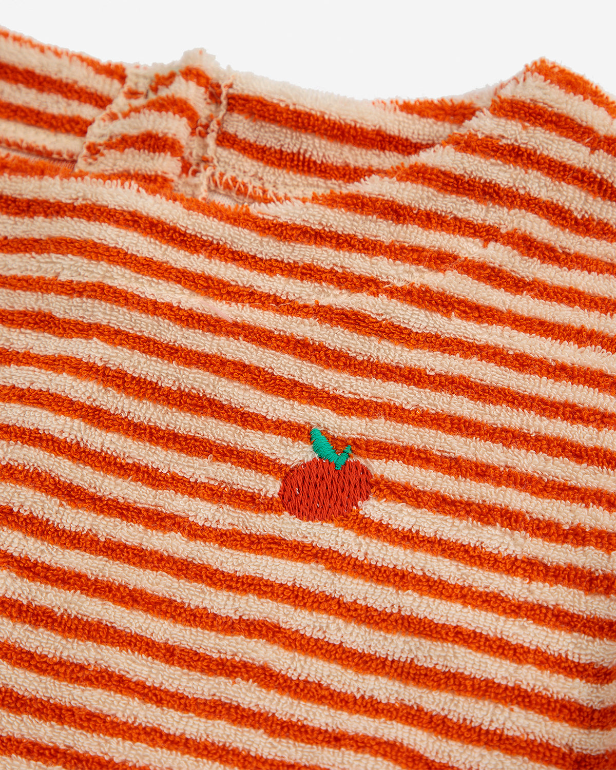 BABY ORANGE STRIPES TERRY DRESS