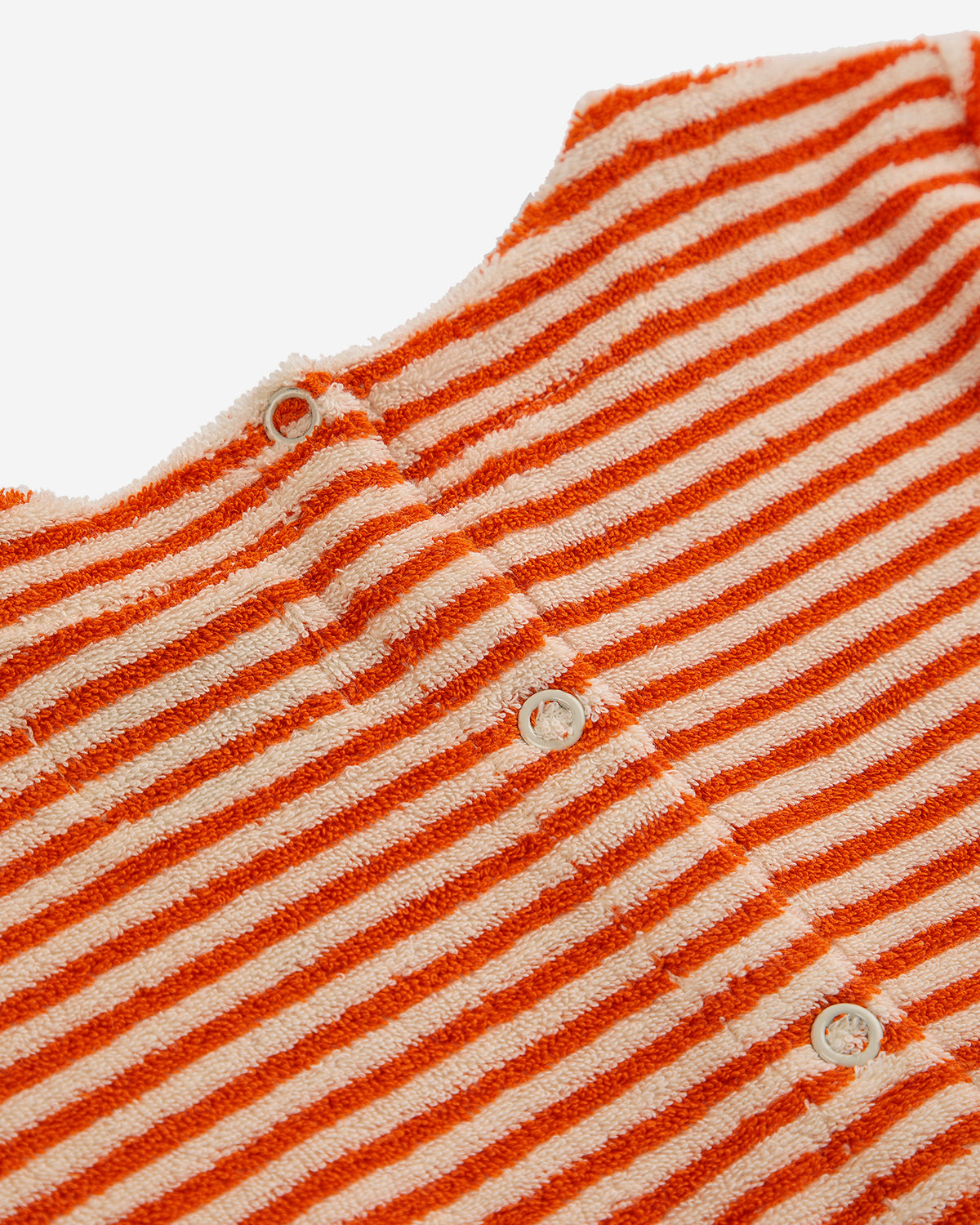 BABY ORANGE STRIPES TERRY DRESS