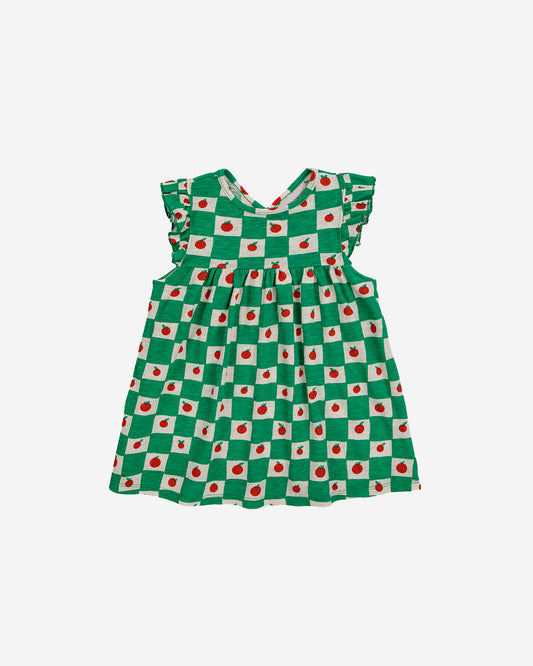 BABY TOMATO ALL OVER RUFFLE DRESS