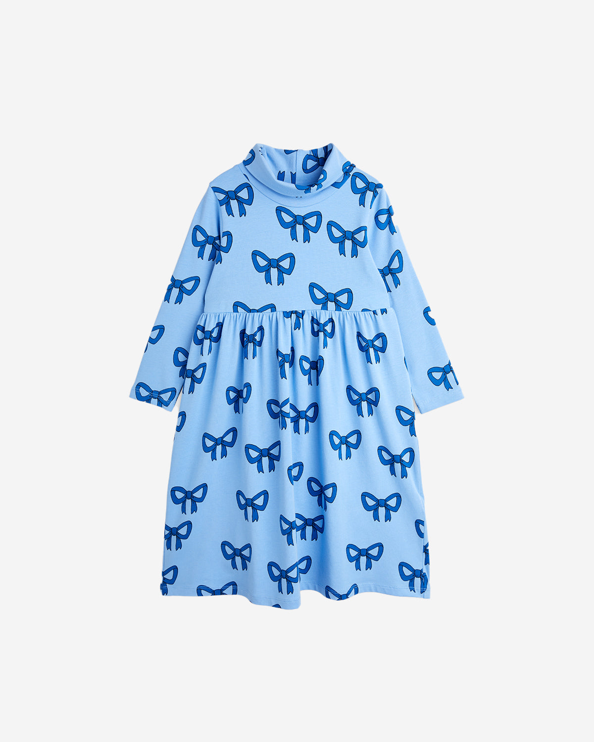 BOW AOP LS DRESS