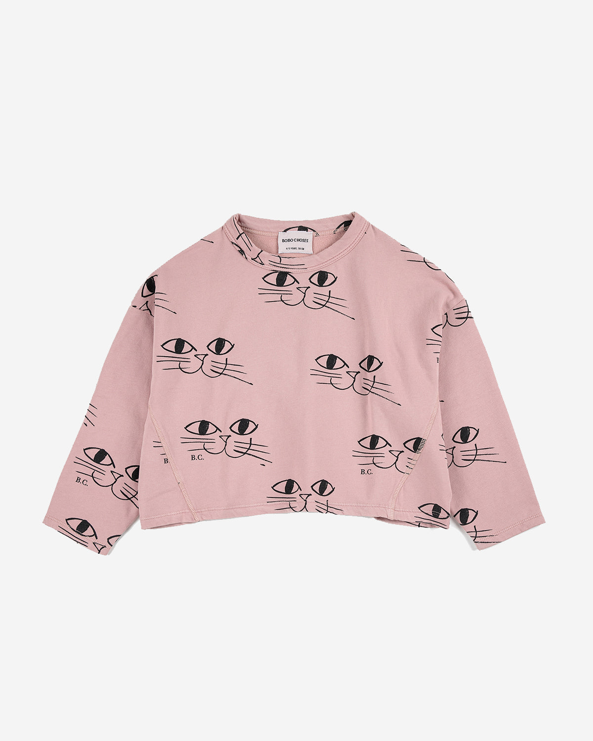 Smiling Cat cropped sweatshirt