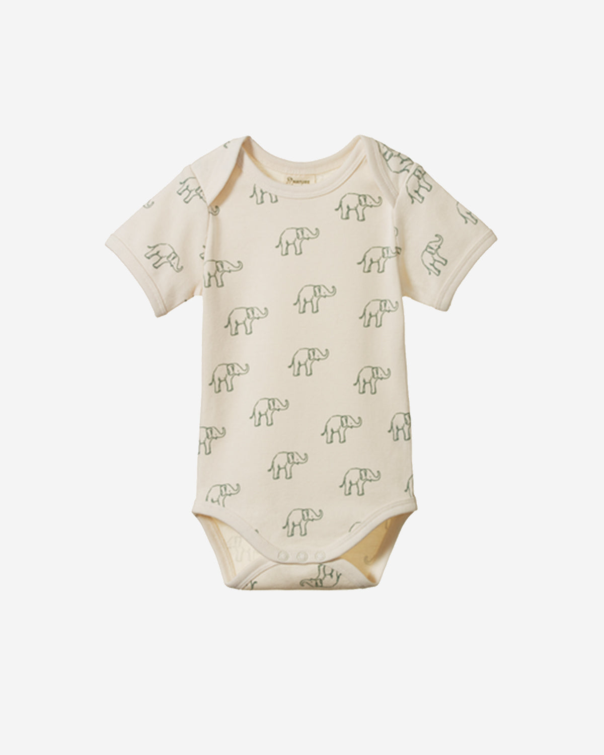 SHORT SLEEVE BODYSUIT - ELEPHANT PRINT