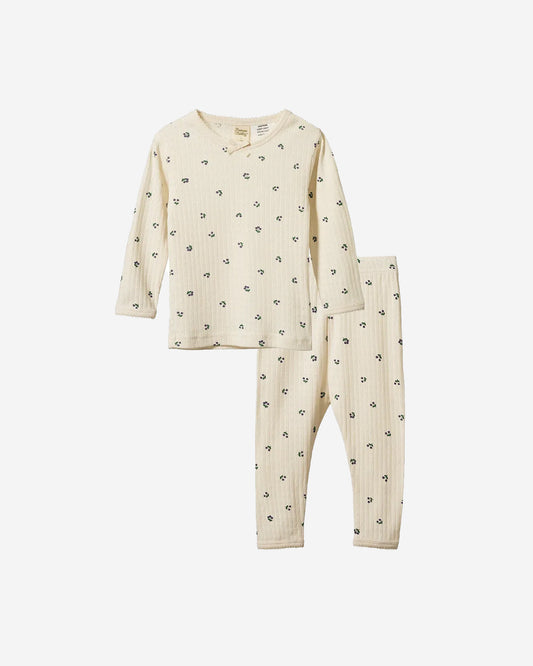 2PC LONG SLEEVE PYJAMA SET POINTELLE - WINTER BERRY PRINT