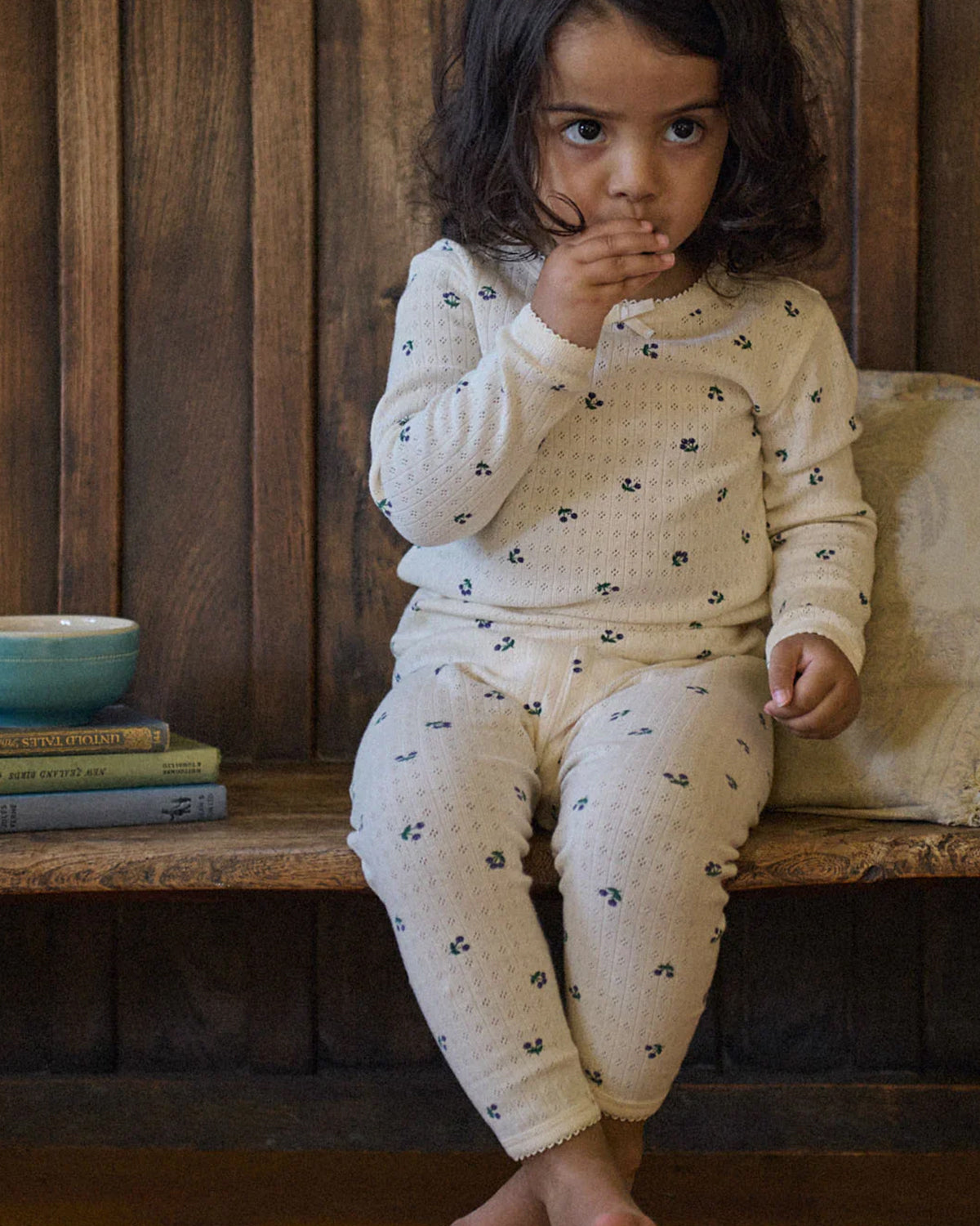 2PC LONG SLEEVE PYJAMA SET POINTELLE - WINTER BERRY PRINT