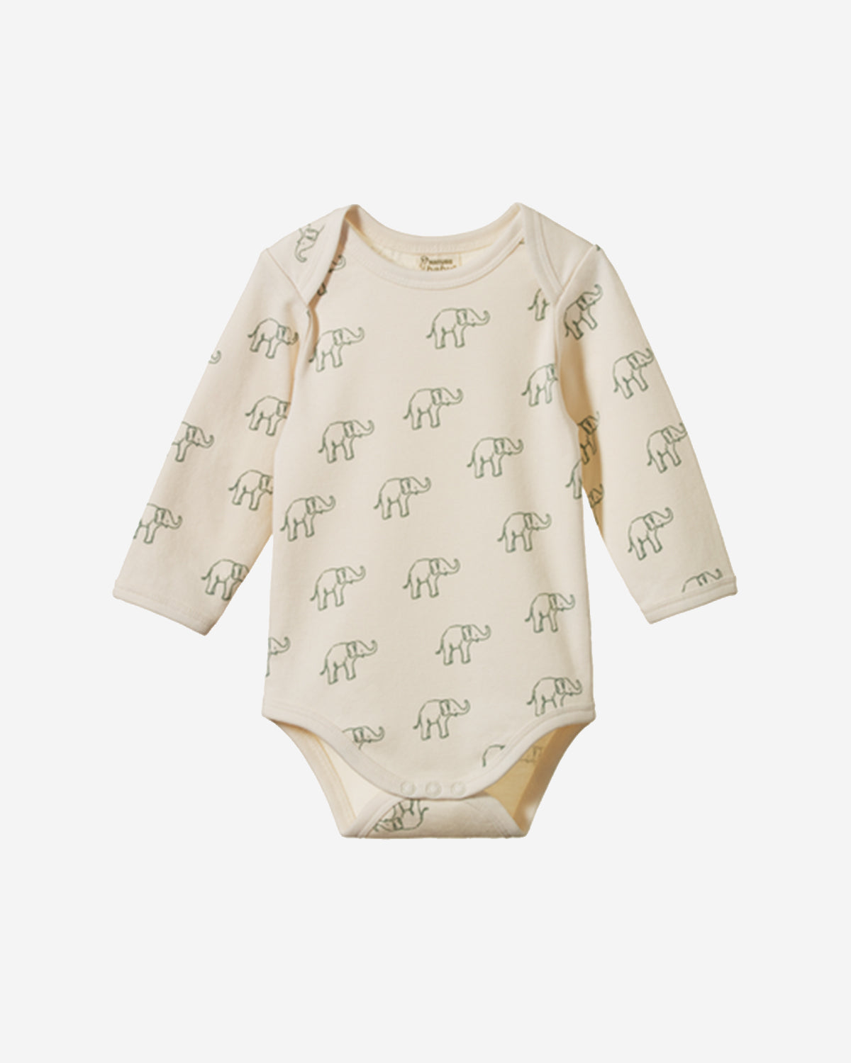 LONG SLEEVE BODYSUIT - ELEPHANT PRINT