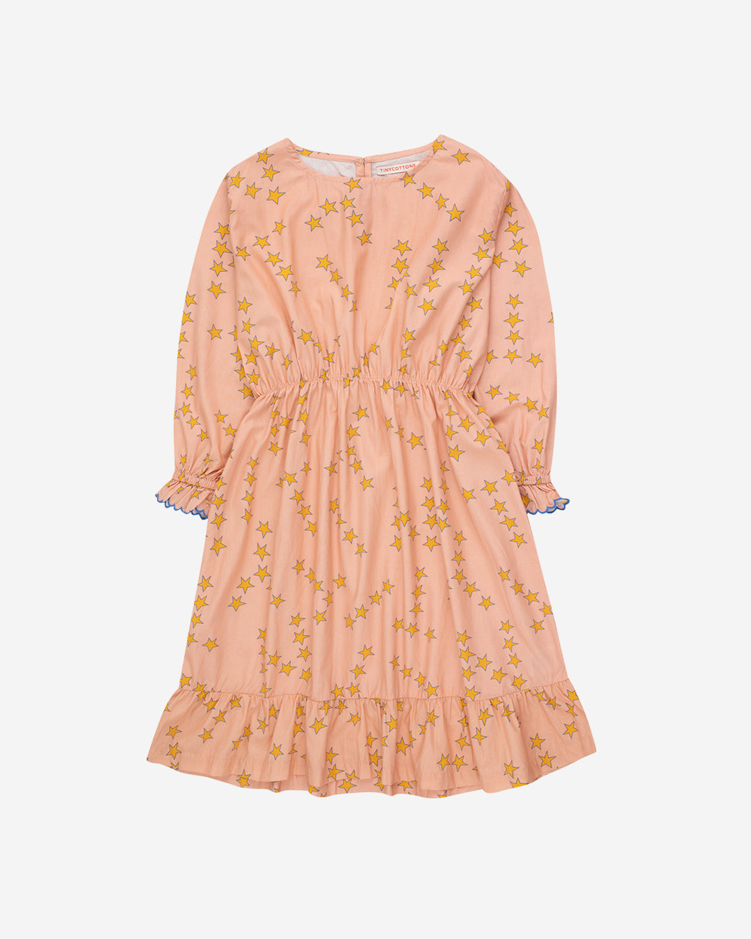 TINY STARS FRILLS DRESS - PEACH