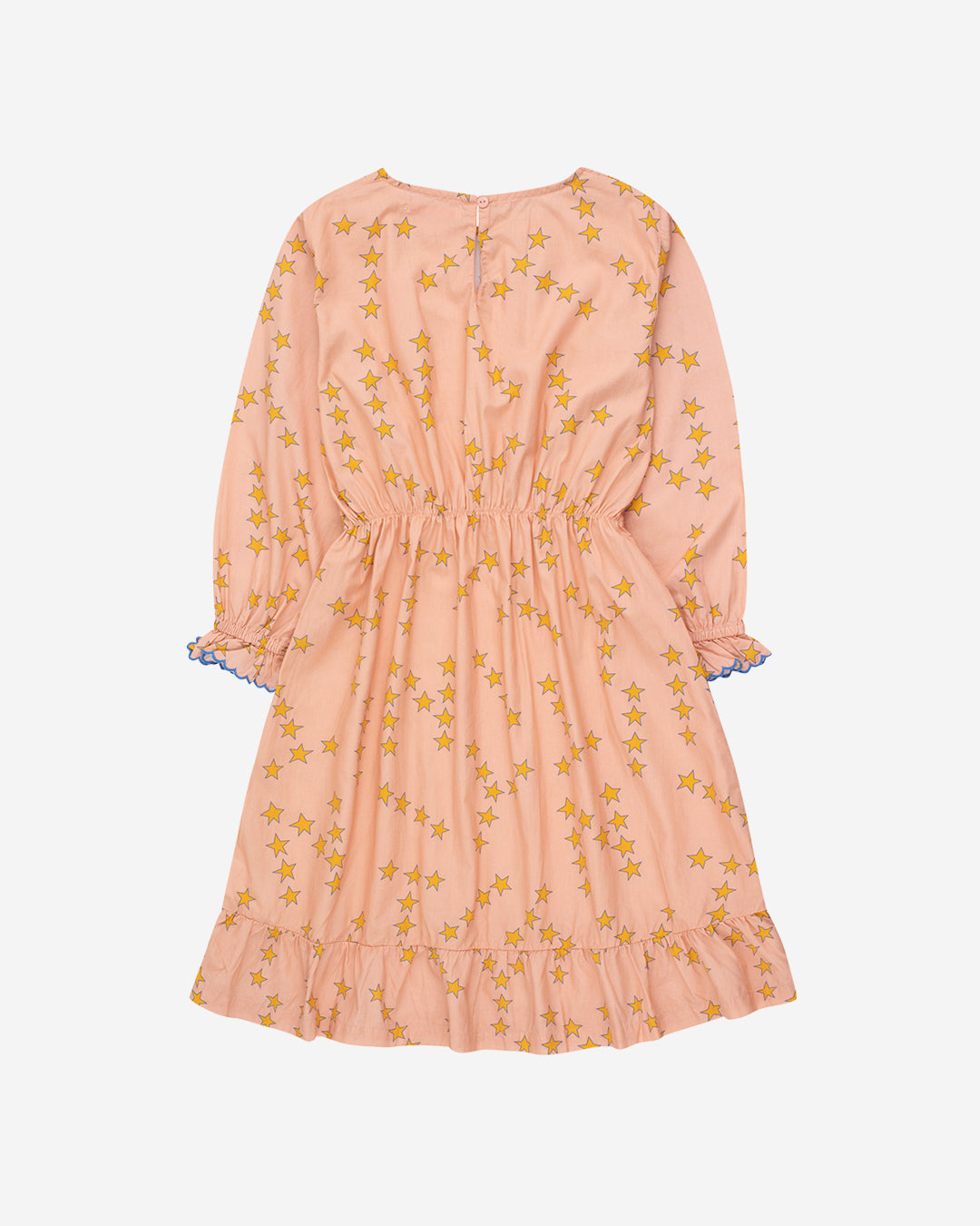 TINY STARS FRILLS DRESS - PEACH