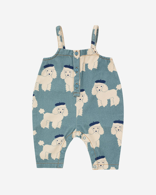 TINY POODLE BABY DUNGAREE - BLUE GREY