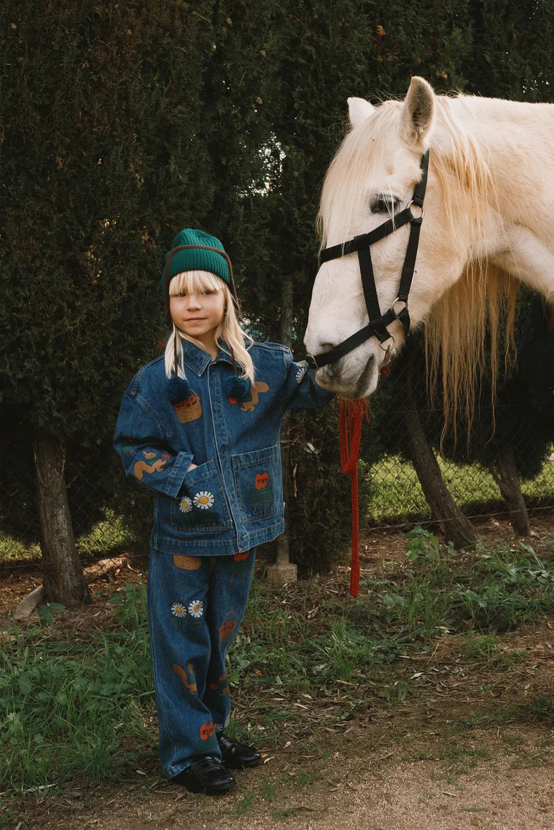TINY APPLES DENIM PANT