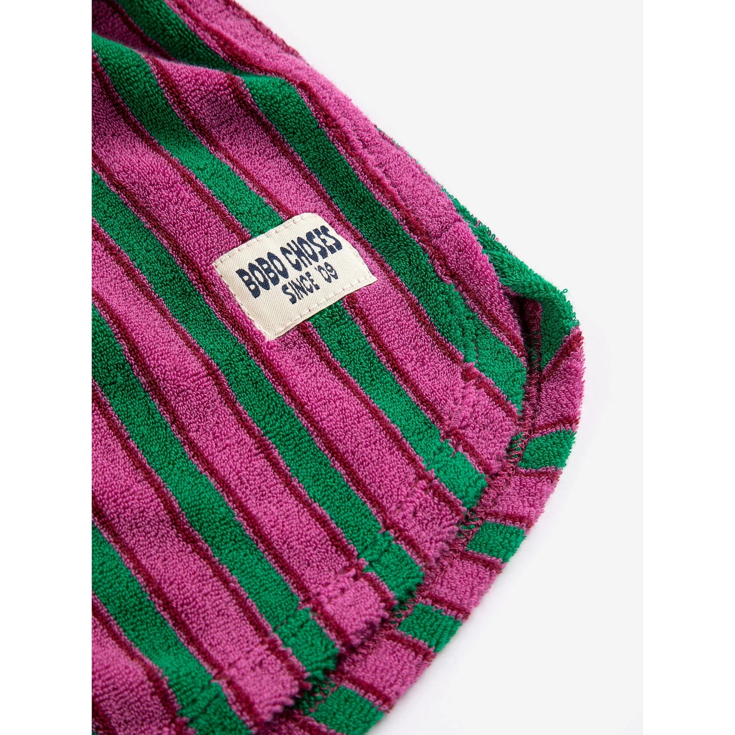 STRIPED TERRY CLOTH SHORTS - PRUPLE