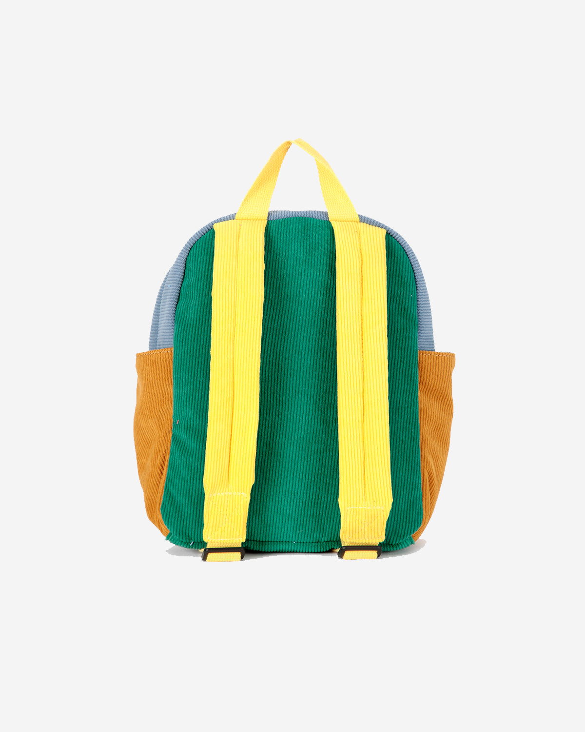 COLOR BLOCK PADDED CORDUROY SCHOOL BAG