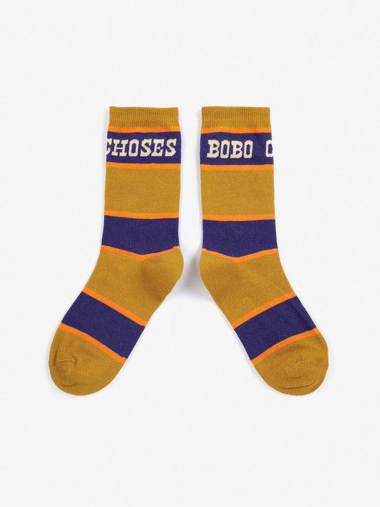 BOBO CHOSES POP STRIPED LONG SOCKS