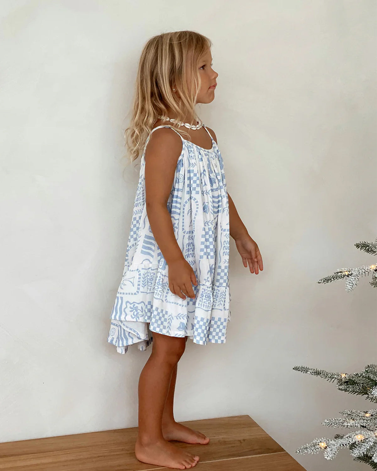 COSTA DRESS - BLUE/WHITE