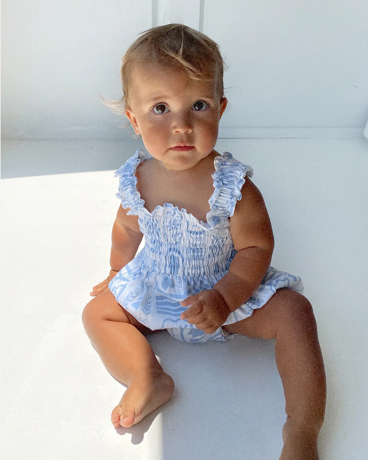 ESME ROMPER - BLUE/WHITE