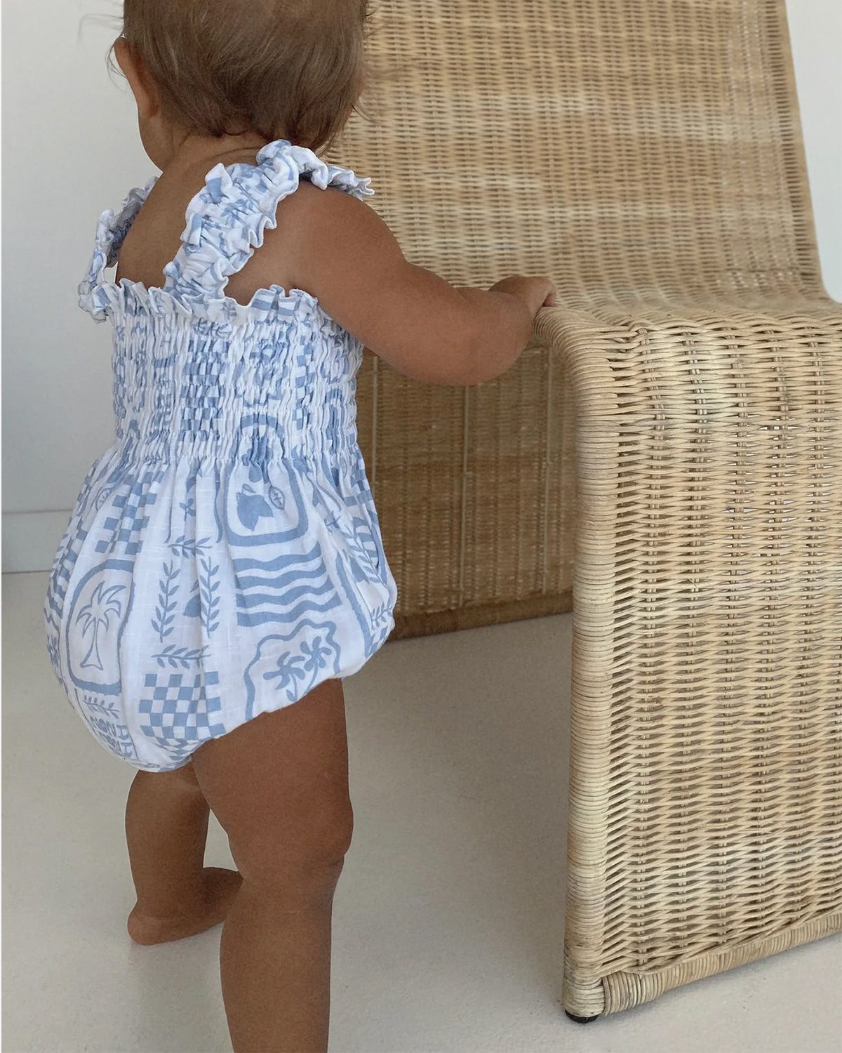 ESME ROMPER - BLUE/WHITE