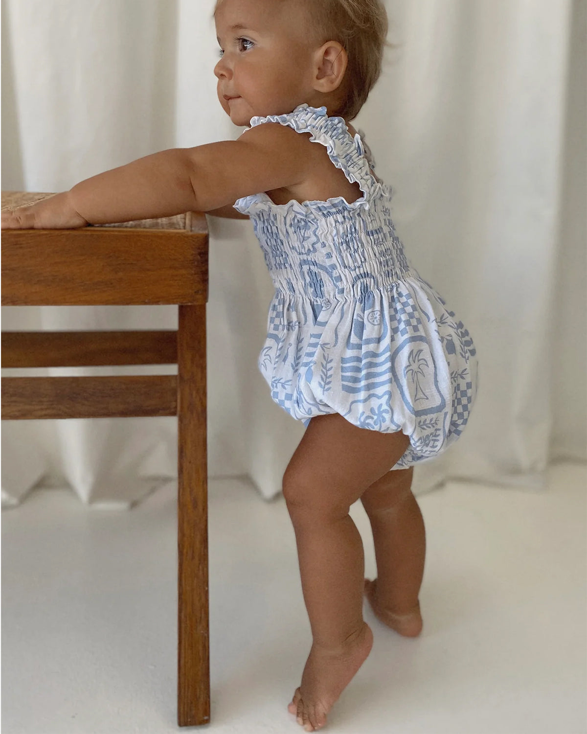 ESME ROMPER - BLUE/WHITE