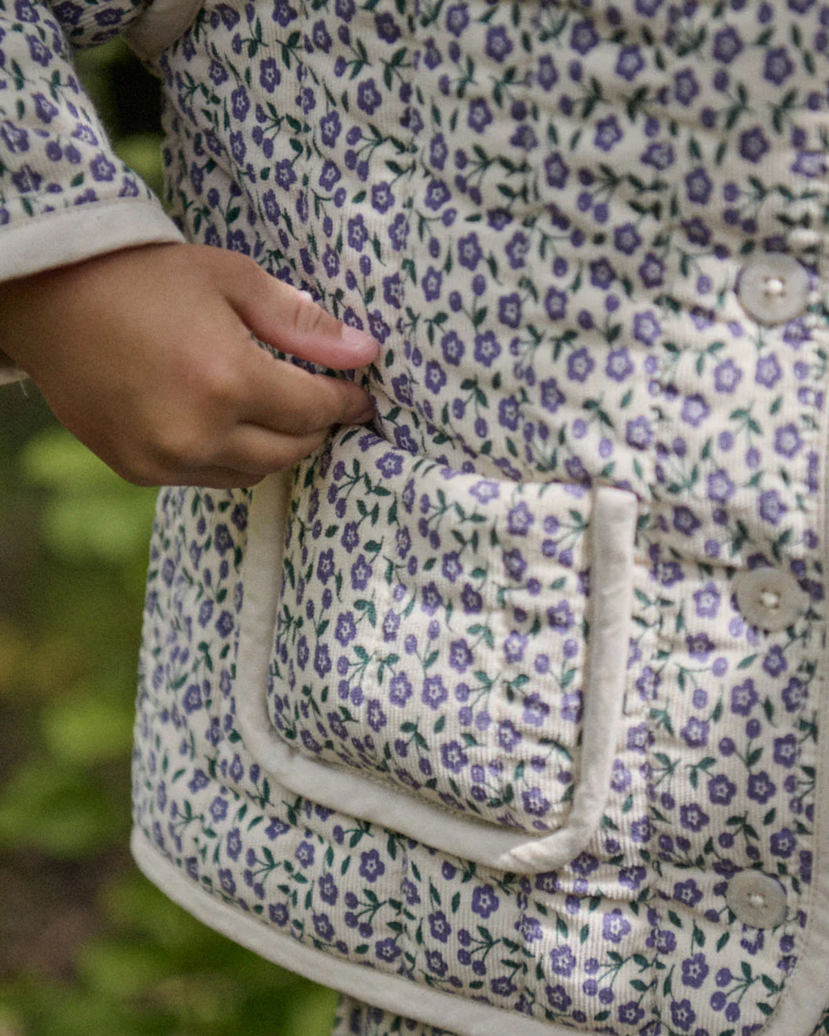 EDITH QUILTED JACKET - BRIARWOOD HERON PRINT